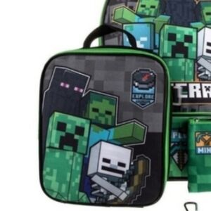 NEW Minecraft Tablet Case | Lunch Box Insulated 9.25'"x 7.25"× 3" zip close NWT